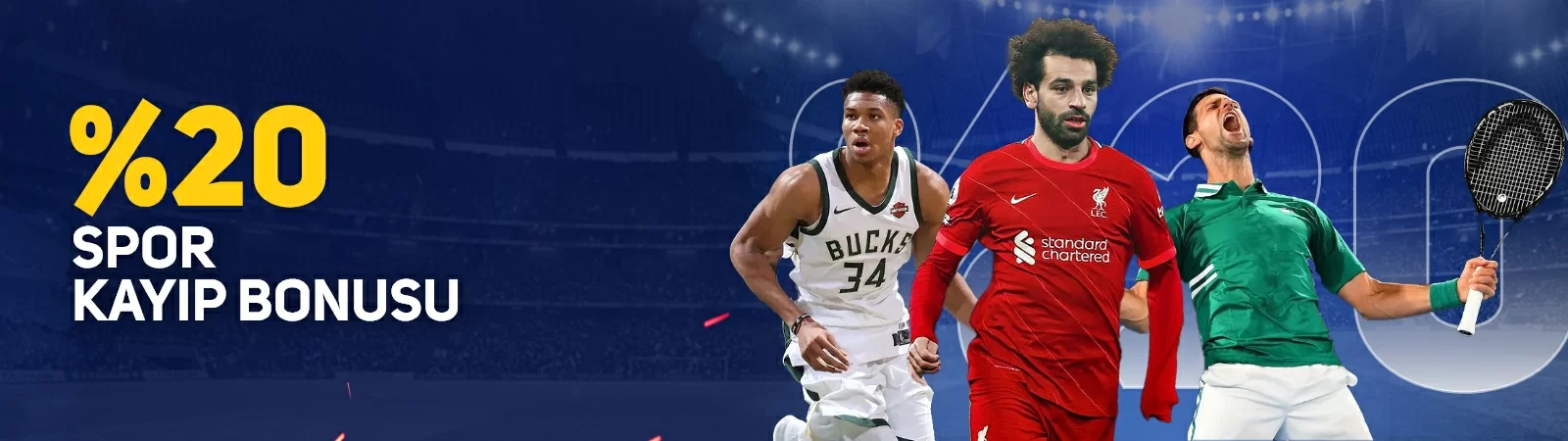 Vegabet %20 spor kayıp bonusu promosyon afişi